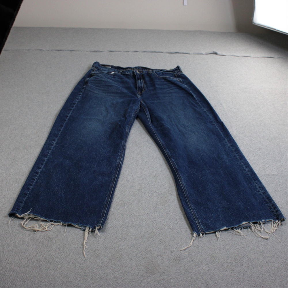 American Eagle Outfitters Jeans Women 14 Short Blue Super High-Rise Baggy Denim